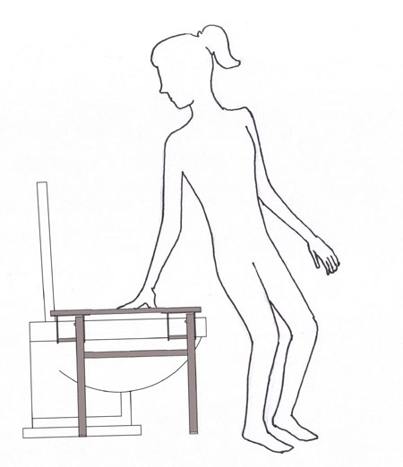 how to use squatting platform, step 1