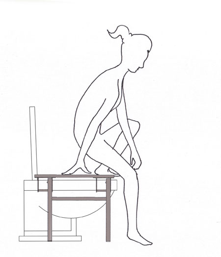how to use squatting platform, step 2