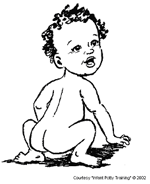 baby squatting